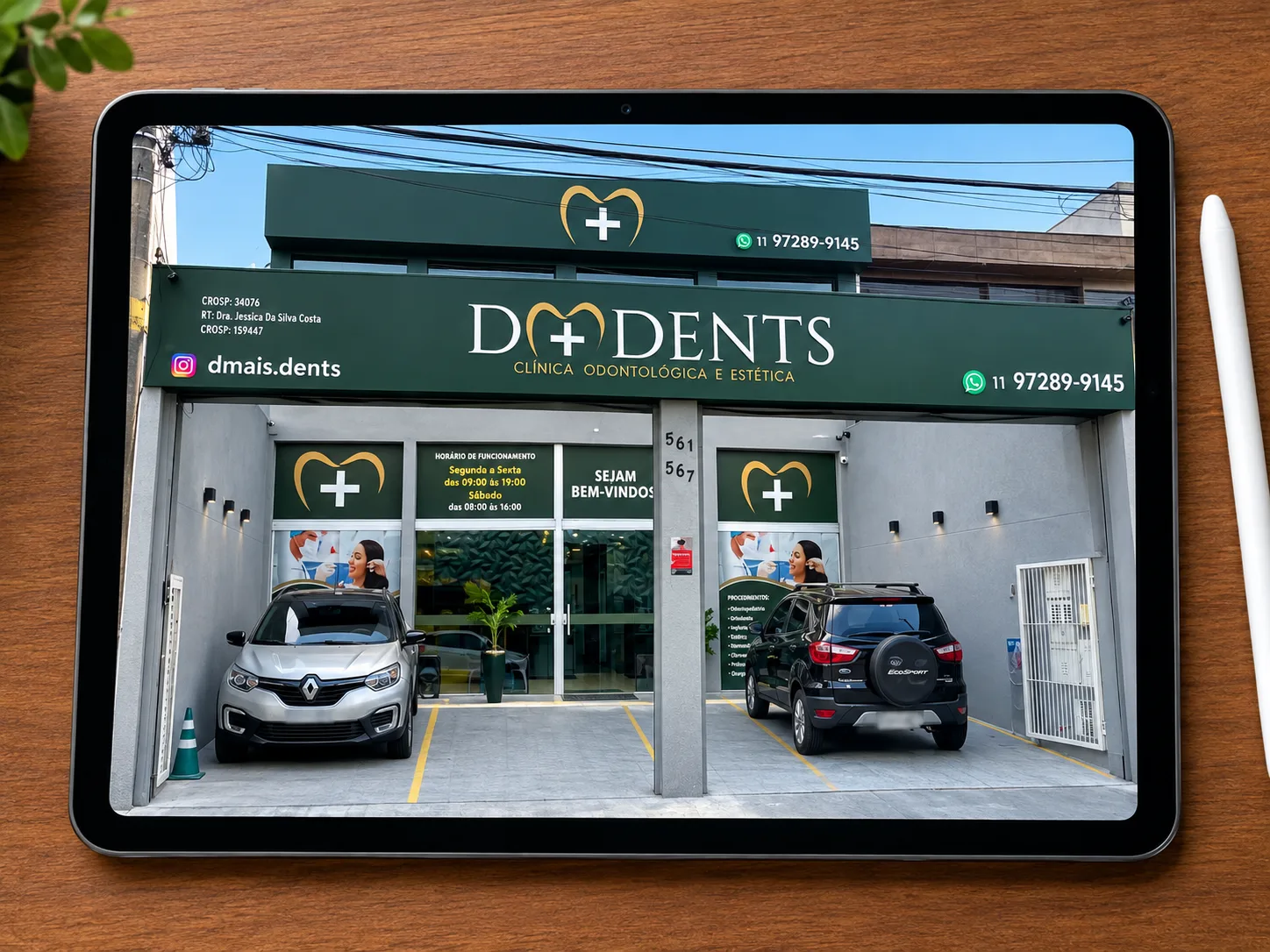 Fachada da Unidade D+ Dents Elísio Ferreira